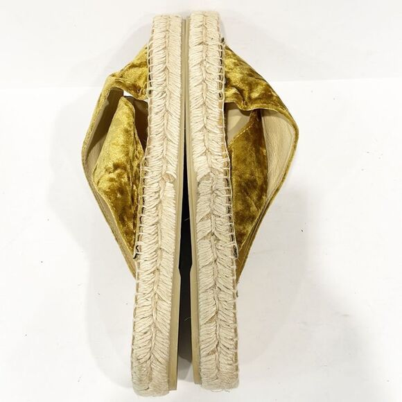 Matt Bernson Womens Sz 10M Shoes Slide Porto Gold Velvet Espadrille Spain‎ - Picture 11 of 11